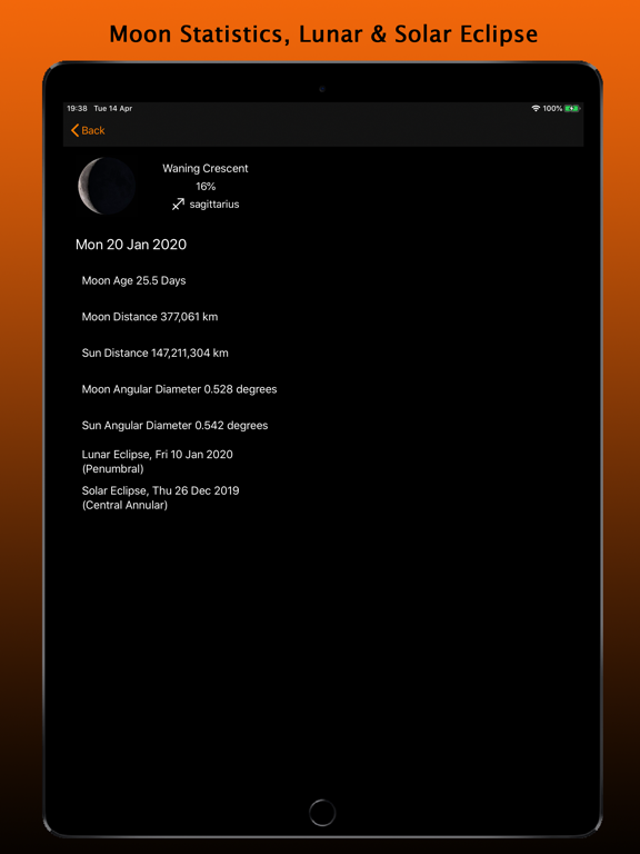 MOON Pro - Moon Phases iPad screenshot 2 - Weather app