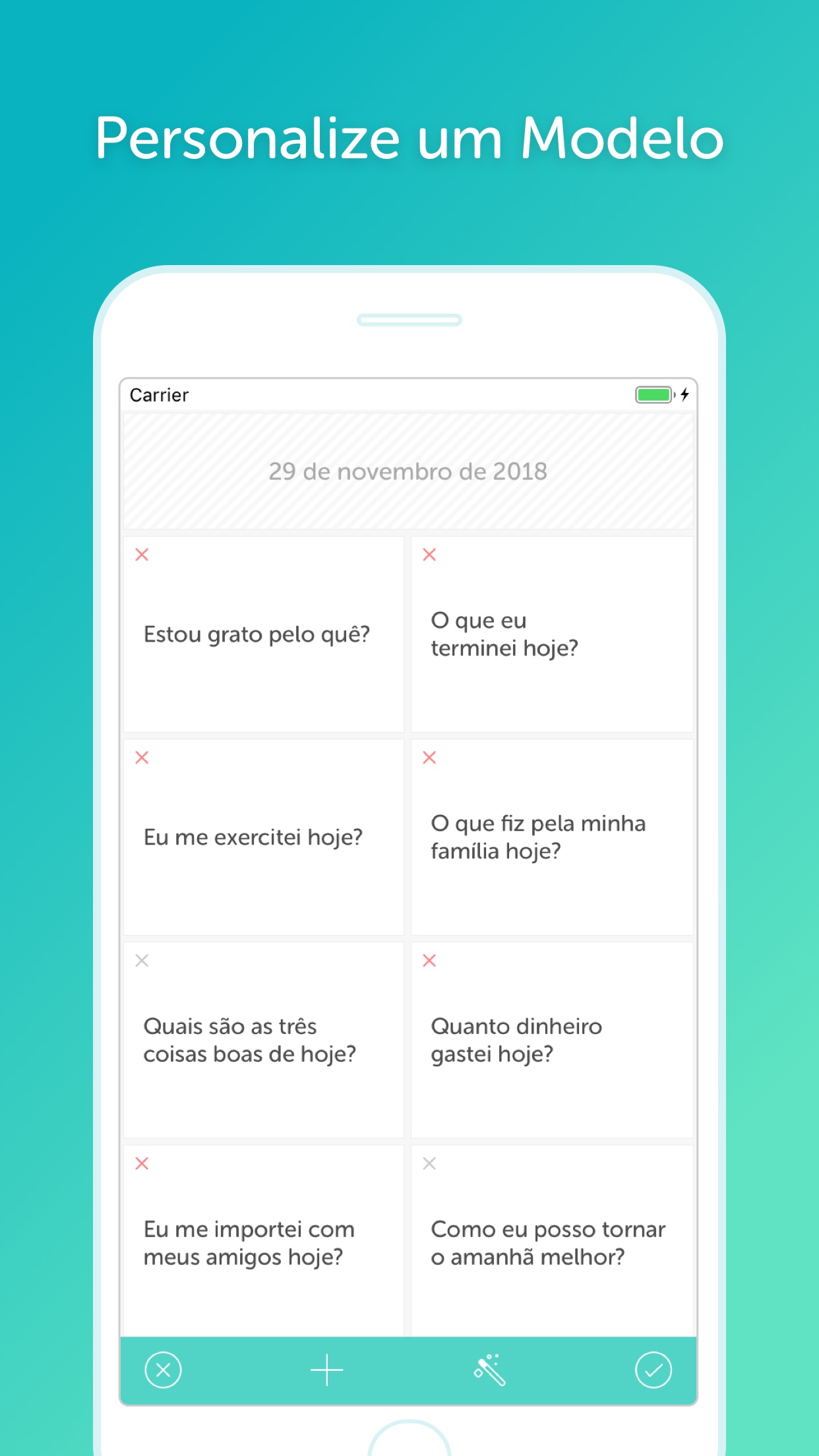 Screenshot do app Grid Diary Classic