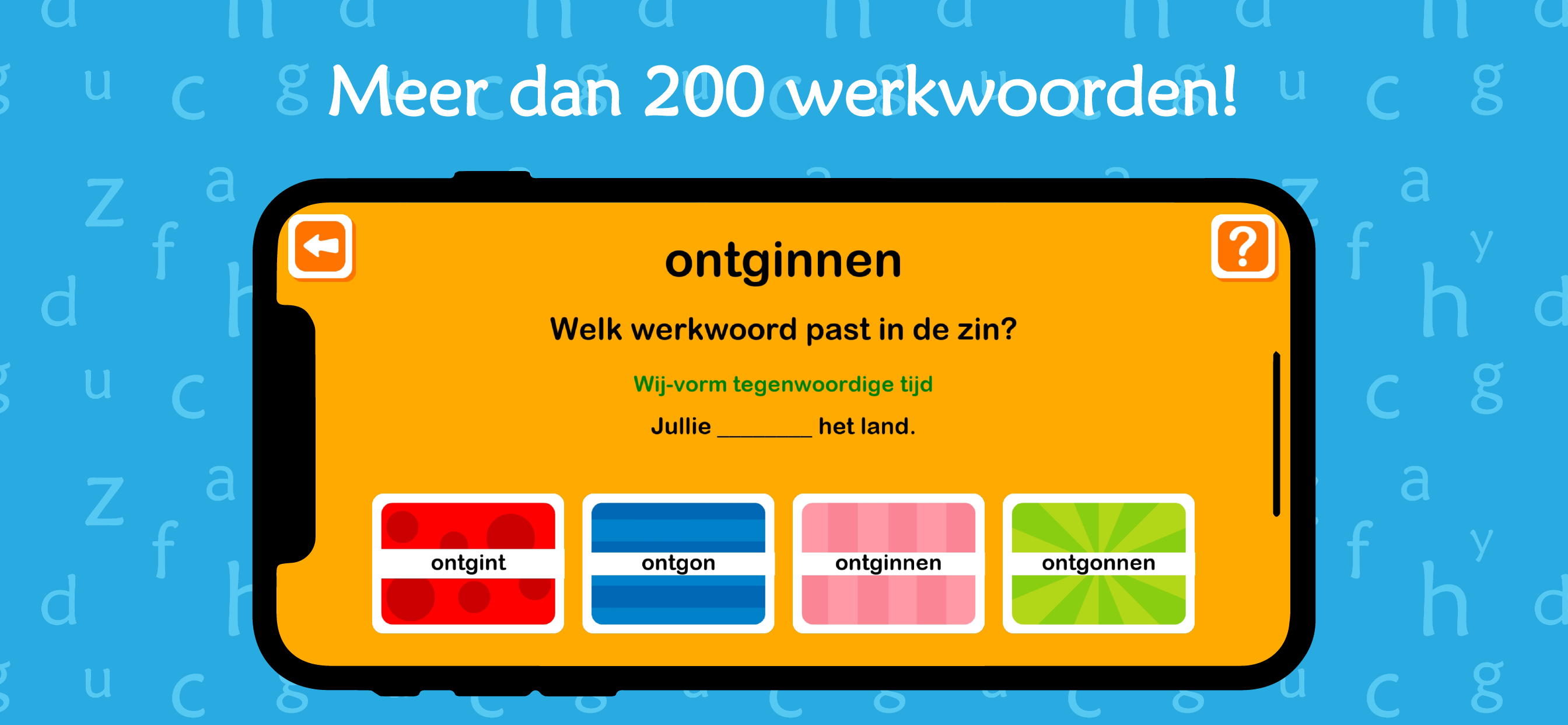 Oefenen met werkwoorden screenshot 3
