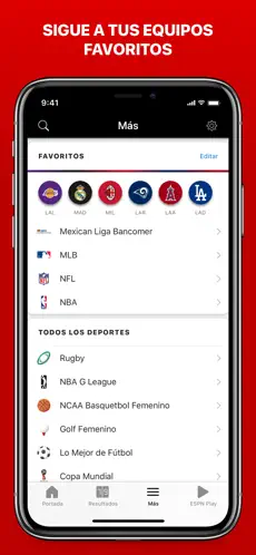 Captura 5 de ESPN: Deportes en vivo para iphone