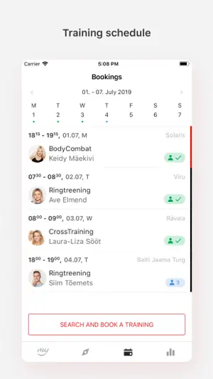 MyFitness.app screenshot 2