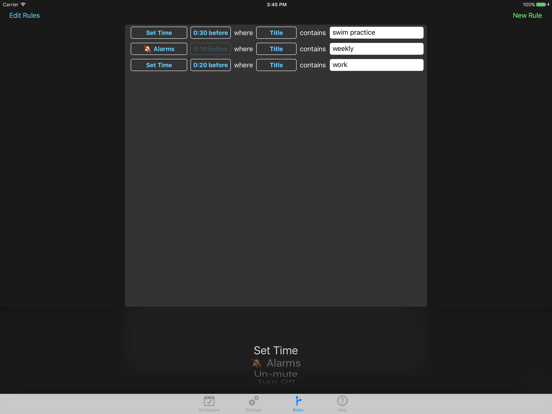 Calarm iPad app afbeelding 4