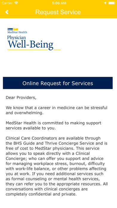 MedStar ConciergeConnect screenshot 2