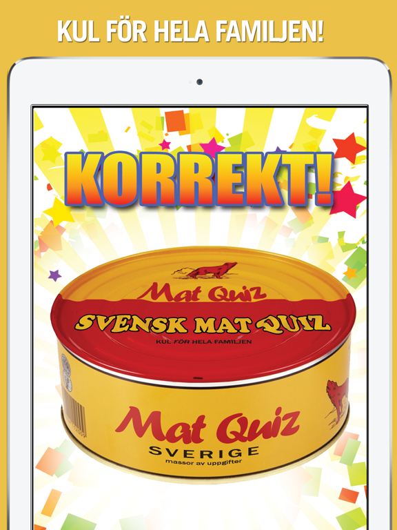 Svensk Mat Quiz iPad screenshot