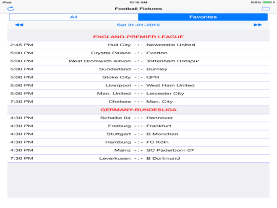 Screenshot #4 pour Football Fixtures  *