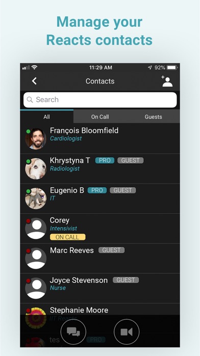 Reacts - Secure collaboration Screenshot