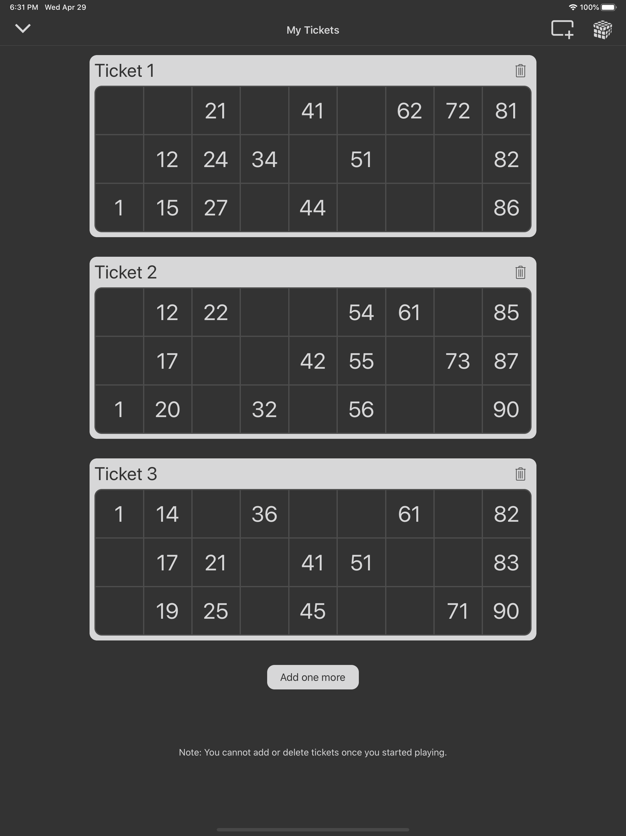 Tambola Generator