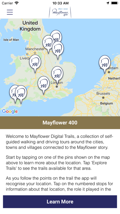 Mayflower Self-Guided Tours Screenshot