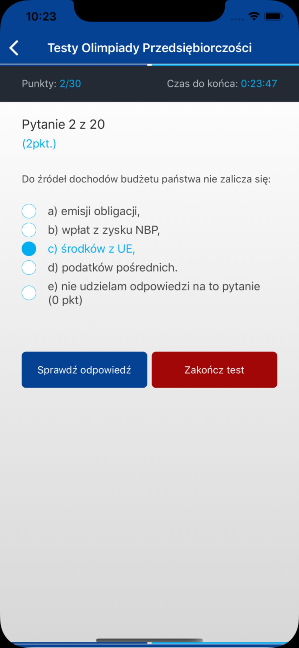 Olimpiada Przedsiębiorczości screenshot 4