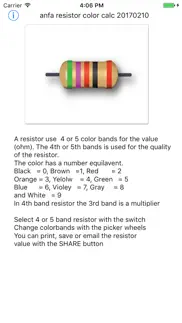 resistor color calc iphone screenshot 2