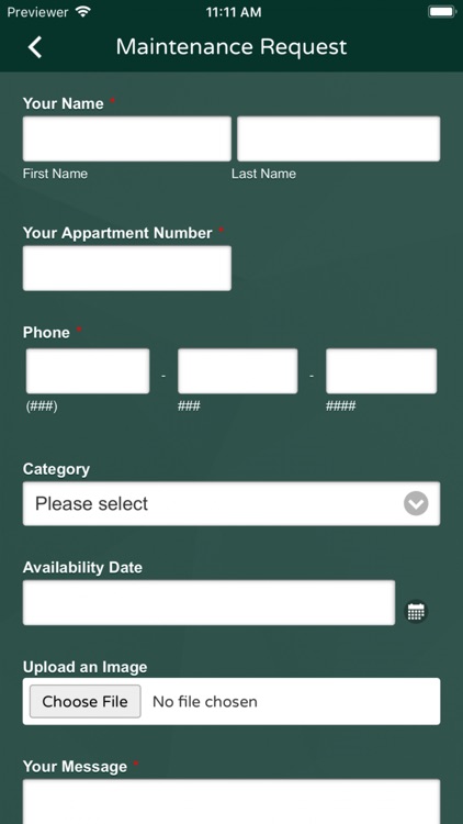GreenApps Resident Portal App