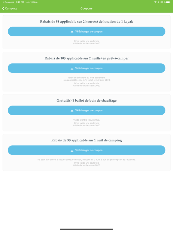 Screenshot #6 pour GO Camping Québec