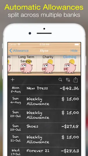 Captura de pantalla de IAllowance (Chores Allowances) en iPhone 3