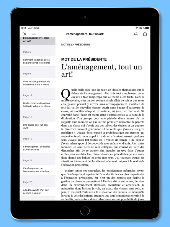 AÉPQ iPad screenshot