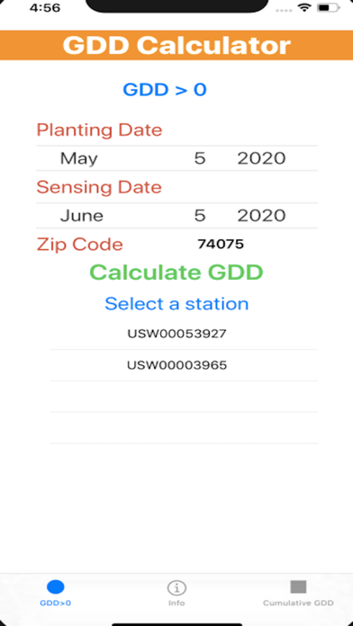 Growing Degree Days Calculator iPhone screenshot