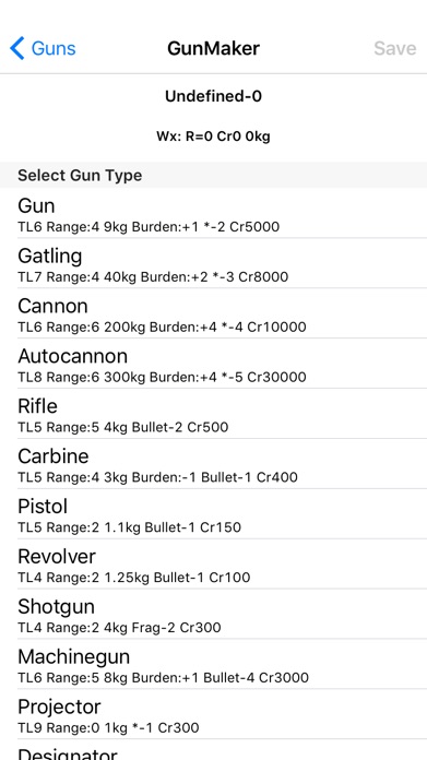 Screenshot of GunMaker T5