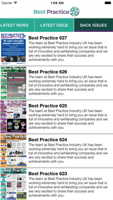 Best Practice Industry UK Screenshot