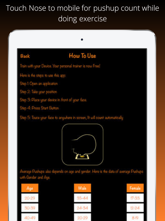 Push Ups Counter - Trainer iPad screenshot 4 - Health & Fitness app
