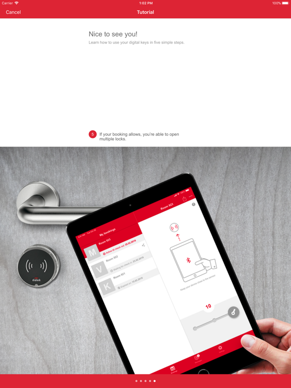 Häfele Access Hotel iPad screenshot