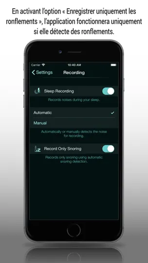 Capture d'écran de Sleep Recorder Plus sur iPhone 4