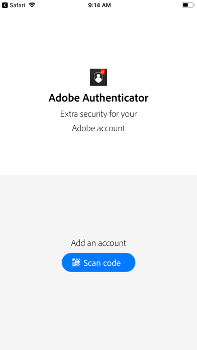 Adobe Authenticator screenshot 2