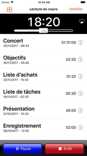Capture d'écran de IRecorder Pro - SimpleTouch sur iPhone 3