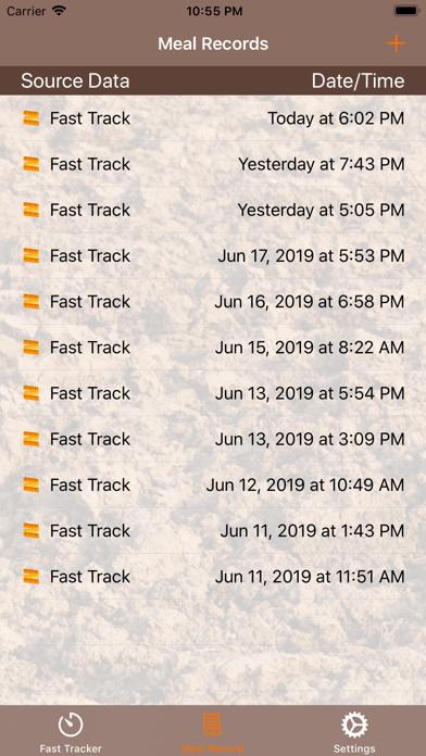 MyFast Track app screenshot 2