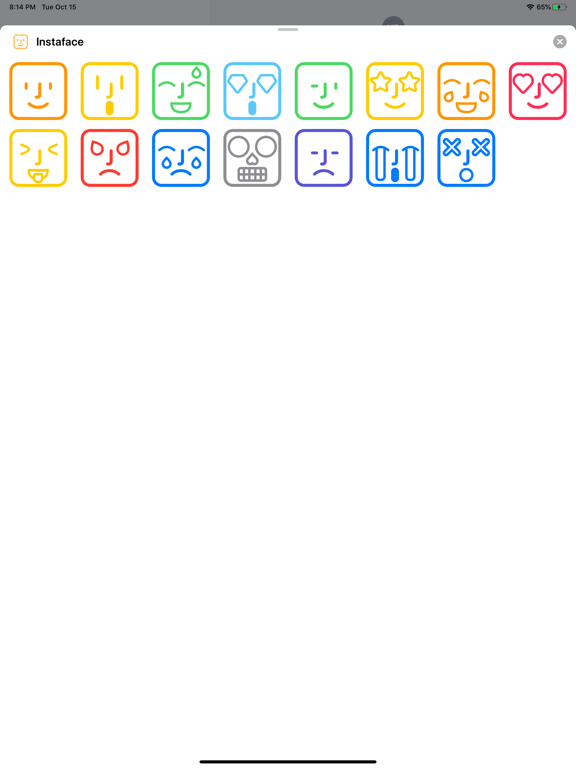 Instaface - Sticker Pack iPad screenshot 2 - Social Networking app