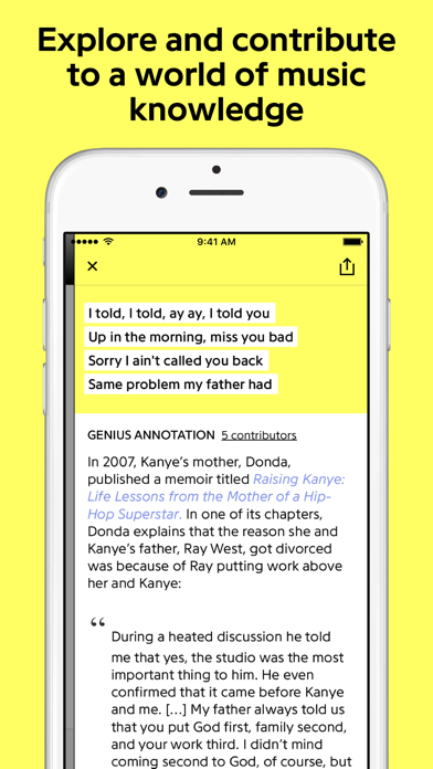 Genius: Song Lyrics Finder Screenshot