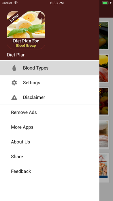 Diet Plan Of Blood Group Screenshot