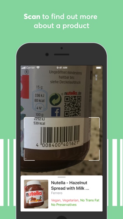 Food scanner: gluten, dairy