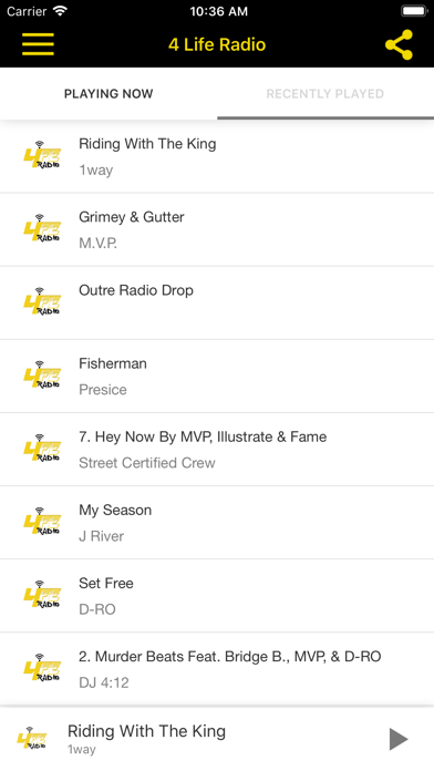 4 Life Radio iPhone screenshot 2 - Music app
