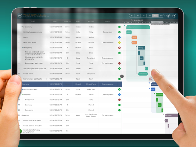 ‎Agenda Plan - on Gantt Chart Screenshot