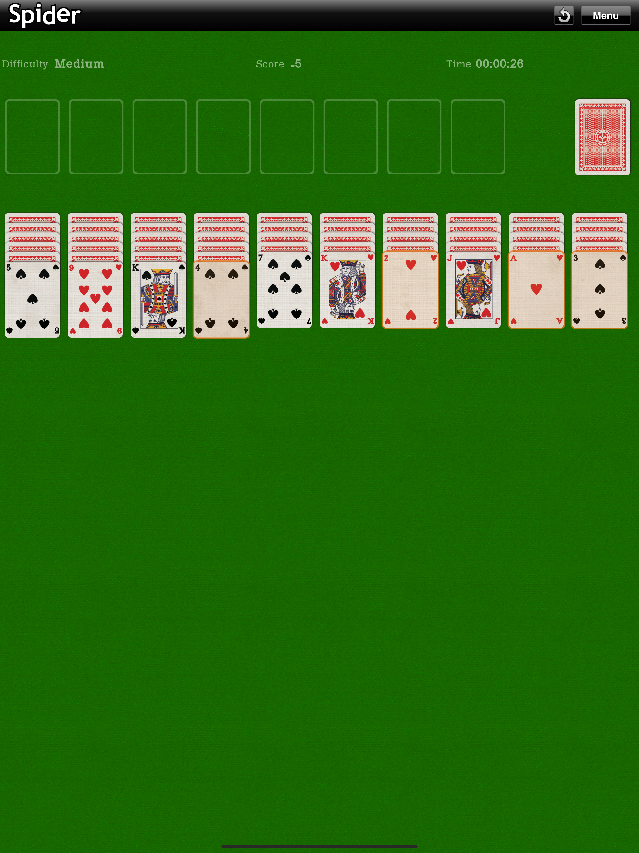 Spider Solitaire - Card Game