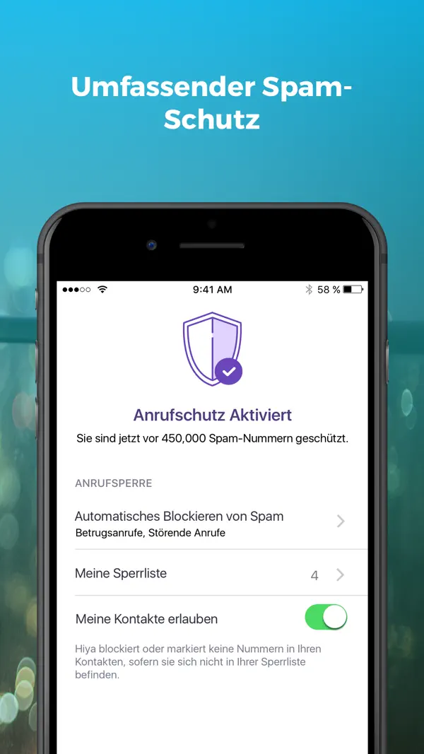 Hiya Spam Blocker, Screenshot 3