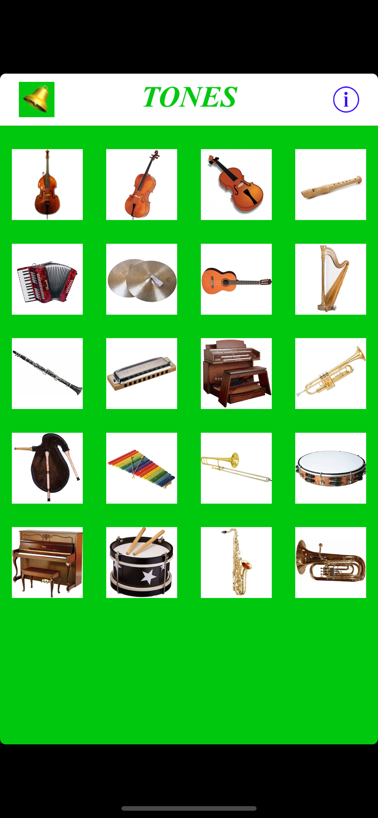 Tones and Instruments for kids