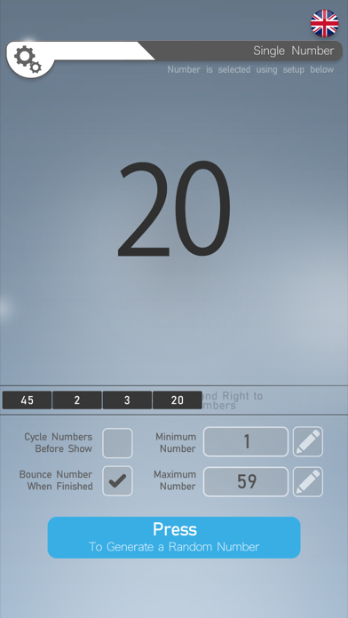 Random Number App Screenshot