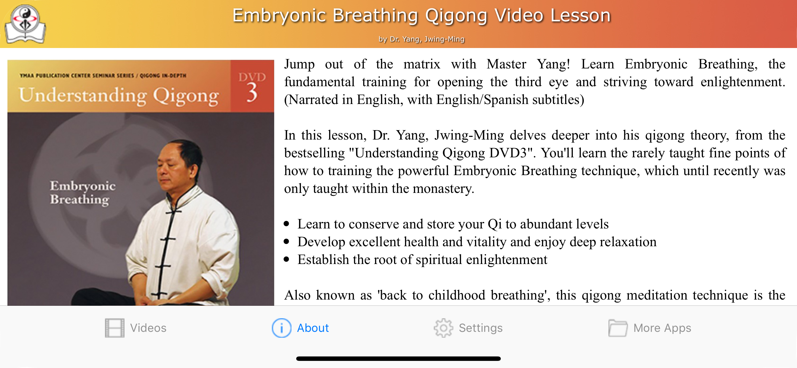 Embryonic Breathing Qigong