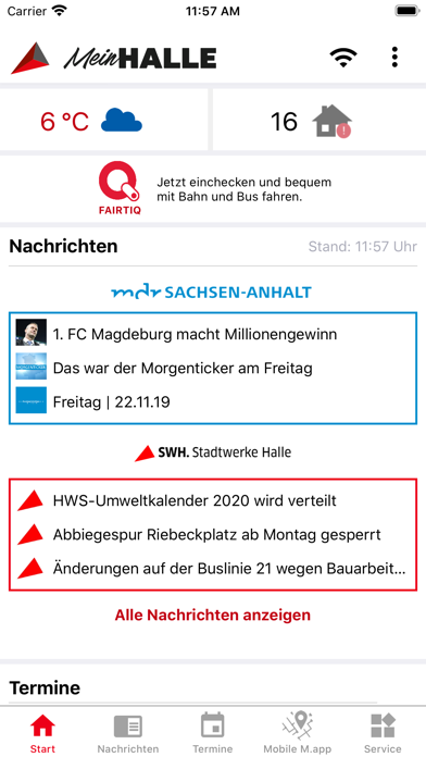 Mein HALLE Screenshot