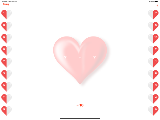 Verliefde Harten - Rekenen iPad app afbeelding 2