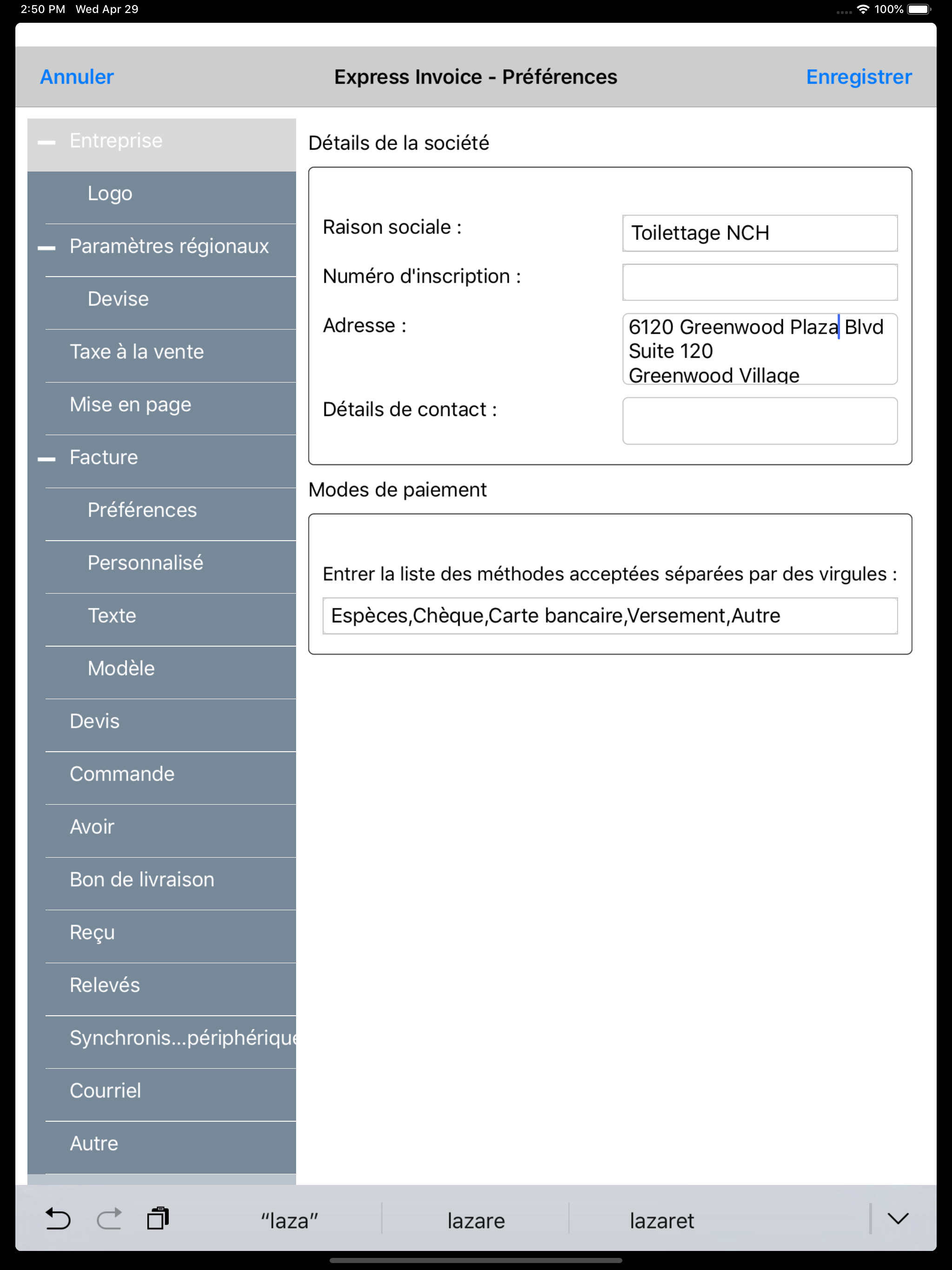 Express Invoice Facturation