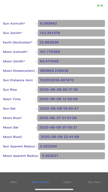 Sun and Moon Position