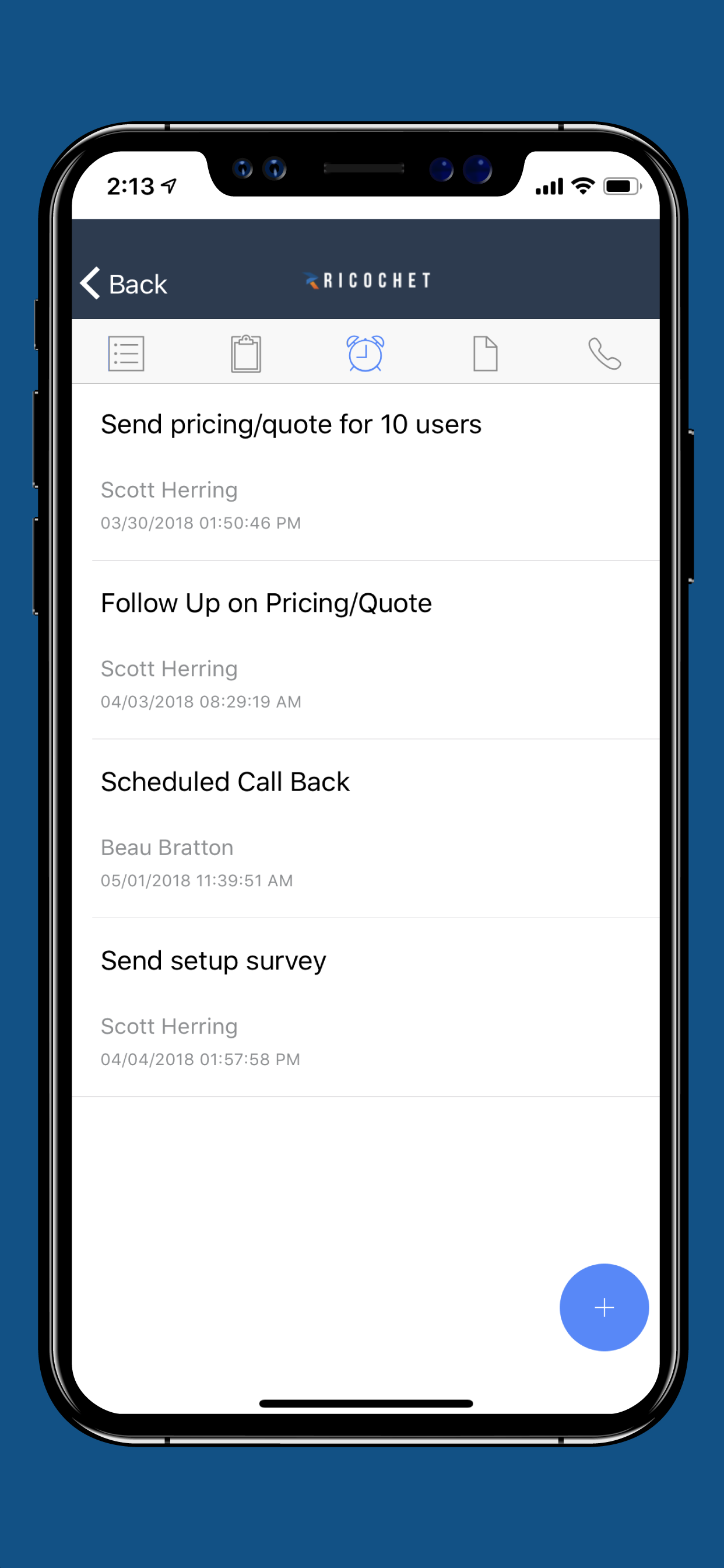 Ricochet360 Mobile CRM screenshot 4