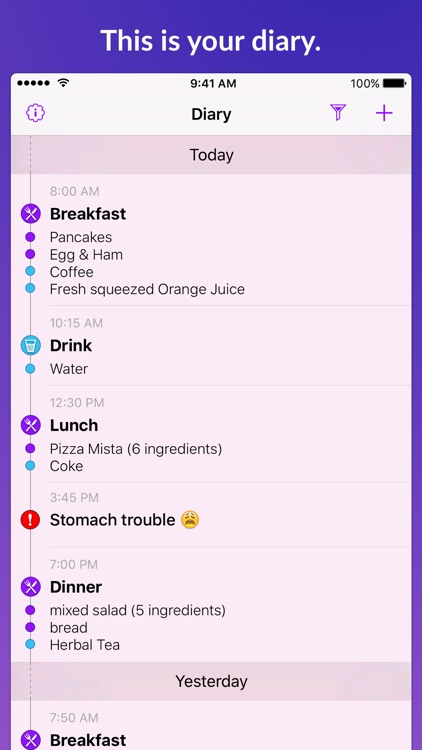 Foody - Food & Symptom Tracker screenshot-0