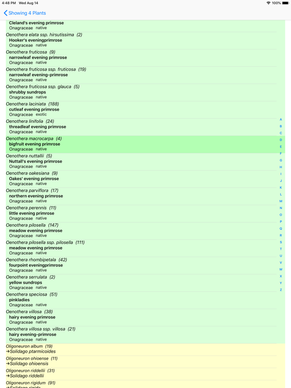 Illinois Wildflowers iPad screenshot 8 - Education app