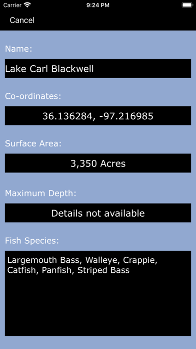 Screenshot #2 pour Oklahoma-Kansas: Lakes, Fishes