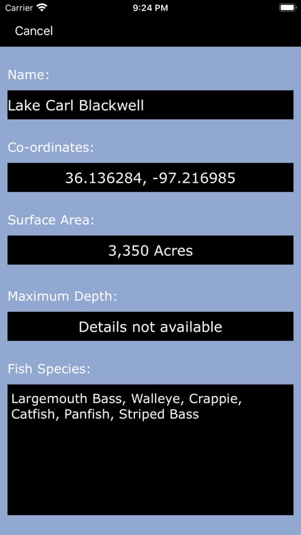Oklahoma-Kansas: Lakes, Fishes