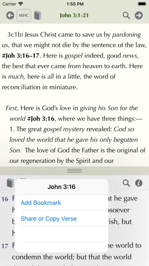 Screenshot von Matthew Henry Study Bible auf dem iPhone 4
