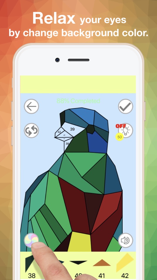 #5. Low-Poly Art color by number (iOS) Podle: Ratchanee Noparat