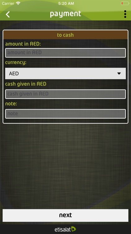 Etisalat Mobile Cashier